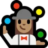 Woman Juggling: Medium Skin Tone Emoji 🤹🏽‍♀️ image - Microsoft Windows 10 Segoe UI Emoji style