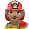 Man Firefighter: Medium Skin Tone Emoji 👨🏽‍🚒 image - Apple style