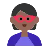 Superhero: Medium-Dark Skin Tone Emoji 🦸🏾 image - Tossface style