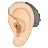 Ear With Hearing Aid: Light Skin Tone