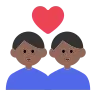 Couple With Heart: Man, Man, Medium-Dark Skin Tone Emoji 👨🏾‍❤️‍👨🏾 image - Tossface style