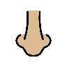 Nose: Medium-Light Skin Tone Emoji 👃🏼 image - OpenMoji style