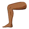 Leg: Medium-Dark Skin Tone Emoji 🦵🏾 image - Google Noto Color Animated style