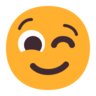 Emoji Kacsintó arc 😉 image - Microsoft Classic 2D style