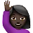 Woman Raising Hand: Dark Skin Tone