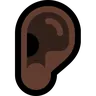 Ear: Dark Skin Tone Emoji 👂🏿 image - Microsoft Windows 10 Segoe UI Emoji style