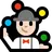Person Juggling: Light Skin Tone