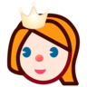 Princess: Light Skin Tone Emoji 👸🏻 image - Emojidex style