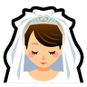 Woman With Veil Emoji 👰‍♀️ image - SoftBank style