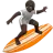 Person Surfing: Dark Skin Tone