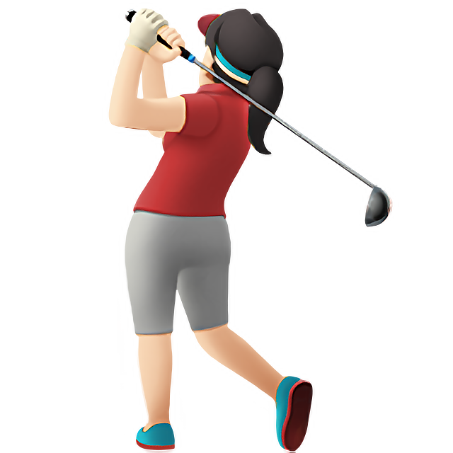 Woman Golfing: Light Skin Tone