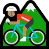 Person Mountain Biking: Medium Skin Tone Emoji 🚵🏽 image - Microsoft Windows 10 Segoe UI Emoji style