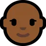 Woman: Medium-Dark Skin Tone, Bald Emoji 👩🏾‍🦲 image - Microsoft Windows 10 Segoe UI Emoji style