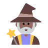 Man Mage: Medium-Dark Skin Tone Emoji 🧙🏾‍♂️ image - Tossface style