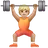 Person Lifting Weights: Medium-Light Skin Tone
