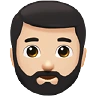 Man: Light Skin Tone, Beard Emoji 🧔🏻‍♂️ image - Apple style