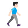 Man Walking Facing Right: Light Skin Tone Emoji 🚶🏻‍♂️‍➡️ image - Microsoft Classic 2D style