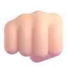Oncoming Fist: Light Skin Tone Emoji 👊🏻 image - Microsoft 3D Fluent style