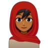 Woman With Headscarf: Medium-Dark Skin Tone Emoji 🧕🏾 image - Emojidex style