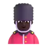 Man Guard: Dark Skin Tone Emoji 💂🏿‍♂️ image - Microsoft 3D Fluent style
