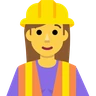 Woman Construction Worker Emoji 👷‍♀️ image - Skype style