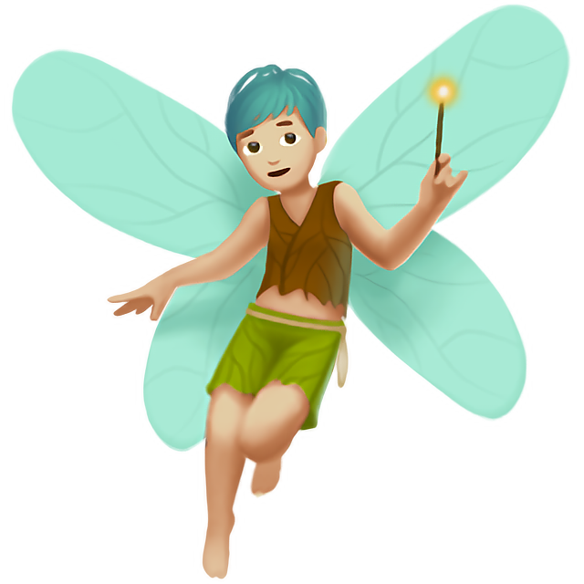 Man Fairy: Medium-Light Skin Tone
