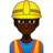 Man Construction Worker: Dark Skin Tone