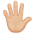 Hand With Fingers Splayed: Medium-Light Skin Tone