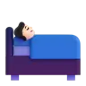 Person In Bed: Light Skin Tone Emoji 🛌🏻 image - Microsoft 3D Fluent style