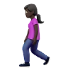 Woman Walking: Dark Skin Tone Emoji 🚶🏿‍♀️ image - Apple style