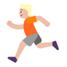 Person Running: Medium-Light Skin Tone Emoji 🏃🏼 image - Microsoft Classic 2D style