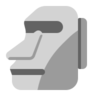 Emoji Moyai 🗿 image - Microsoft Classic 2D style