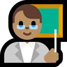 Man Teacher: Medium Skin Tone Emoji 👨🏽‍🏫 image - Microsoft Windows 10 Segoe UI Emoji style