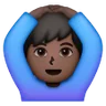 Man Gesturing Ok: Dark Skin Tone Emoji 🙆🏿‍♂️ image - Samsung style
