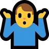 Man Shrugging Emoji 🤷‍♂️ image - Microsoft Windows 10 Segoe UI Emoji style