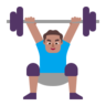 Man Lifting Weights: Medium Skin Tone Emoji 🏋🏽‍♂️ image - Microsoft Classic 2D style