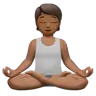 Person In Lotus Position: Medium-Dark Skin Tone Emoji 🧘🏾 image - Apple style