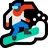 Snowboarder: Dark Skin Tone