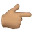 Backhand Index Pointing Right: Medium Skin Tone