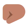 Left-Facing Fist: Medium Skin Tone Emoji 🤛🏽 image - Tossface style