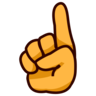 Wskaźnik wskazujący do góry Emoji ☝ image - Emojidex style