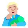 Man Feeding Baby: Medium-Light Skin Tone Emoji 👨🏼‍🍼 image - Microsoft Classic 2D style