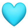Açık Mavi Kalp Emoji 🩵 image - Huawei Harmony OS style