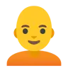 Person: Bald Emoji 🧑‍🦲 image - Google Noto Color style