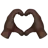 Heart Hands: Dark Skin Tone