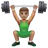 Person Lifting Weights: Medium Skin Tone