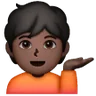 Person Tipping Hand: Dark Skin Tone Emoji 💁🏿 image - Samsung style