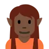 Elf: Dark Skin Tone Emoji 🧝🏿 image - Twitter / X (Twemoji) style
