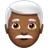 Man: Medium-Dark Skin Tone, White Hair