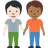 People Holding Hands: Light Skin Tone, Medium-Dark Skin Tone